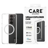 Caz Urban Explorer cu QI alb pentru Samsung Galaxy S26+, Transparent, PanzerGlass