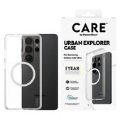 Caz Urban Explorer cu QI alb pentru Samsung Galaxy S26 Ultra, Transparent, PanzerGlass