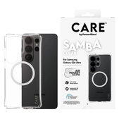 Caz Samba cu QI alb pentru Samsung Galaxy S26 Ultra, Transparent, PanzerGlass