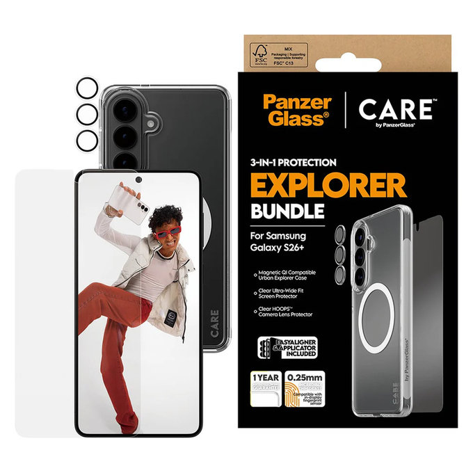 Bundle Explorer 3 în 1 pentru Samsung Galaxy S26+, PanzerGlass