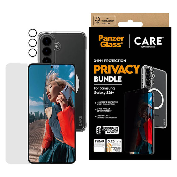 Bundle Privacy 3 în 1 pentru Samsung Galaxy S26+, PanzerGlass
