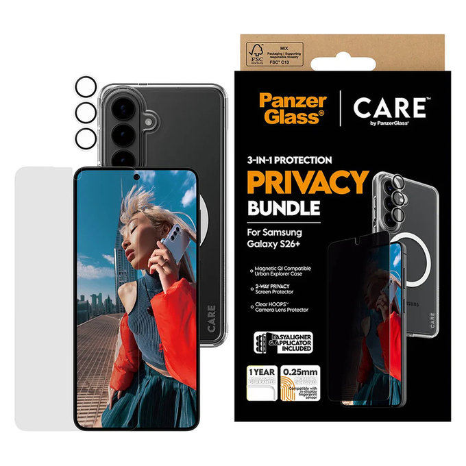 Bundle Privacy 3 în 1 pentru Samsung Galaxy S26+, PanzerGlass