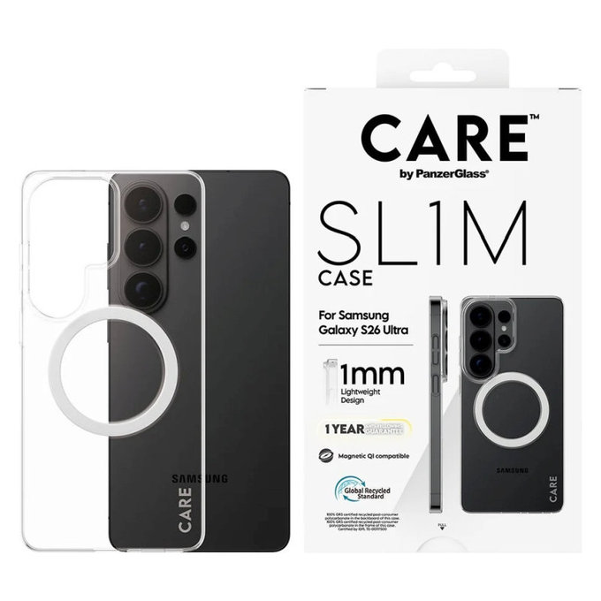 Caz SL1M pentru Samsung Galaxy S26 Ultra, transparentă, PanzerGlass