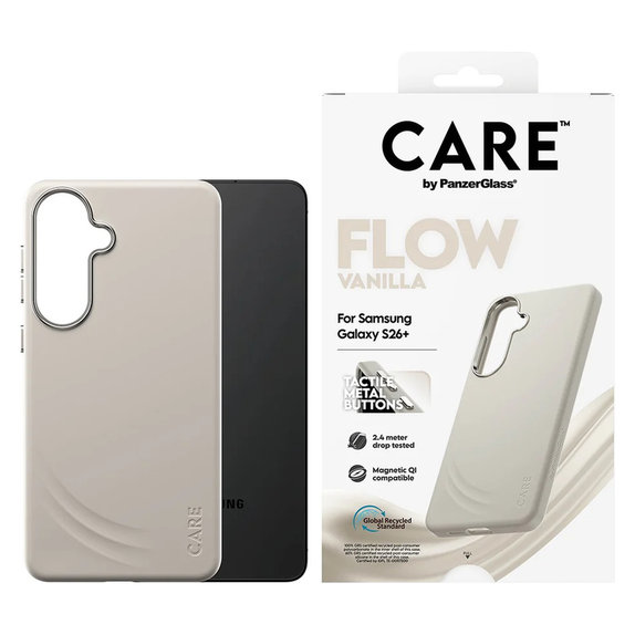 Caz FLOW cu QI pentru Samsung Galaxy S26+, Vanilla, PanzerGlass