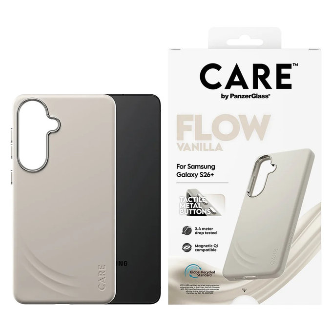 Caz FLOW cu QI pentru Samsung Galaxy S26+, Vanilla, PanzerGlass