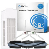 Set de piese de schimb pentru Ecovacs T20, T20 Max, T20 Pro (1x Perie principală, 2x Filter, 2x Perie laterală – albă)