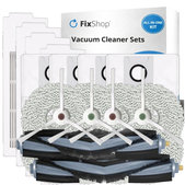 Set de piese de schimb pentru Ecovacs T20, T20 Max, T20 Pro (2x Perie principală, 4x Filter, 4x Perie laterală – albă, 8x Mop, 4x Sac de praf)