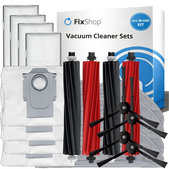 Set de piese de schimb pentru Xiaomi Roborock S8, S8+, S8 Pro Ultra (2 perechi de perii principale, 4x Filter, 4x Perie laterală – neagră, 4x Mop, 4x Sac de praf)
