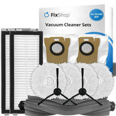 Set de piese de schimb pentru Xiaomi Dreame L20 Ultra, X20 Pro, X20 Pro Plus (1x Perie principală, 2x Filter, 2x Perie laterală – neagră, 4x Mop, 2x Sac de praf)