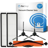 Set de piese de schimb pentru Xiaomi Mi Robot Vacuum S20+, S10+, X20+, X10+ (1x Perie principală, 2x Filter, 2x Perie laterală – neagră)