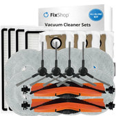 Set de piese de schimb pentru Xiaomi Mi Robot Vacuum S20+, S10+, X20+, X10+ (2x Perie principală, 4x Filter, 4x Perie laterală – neagră, 8x Mop, 4x Sac de praf)