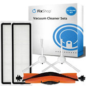 Set de piese de schimb pentru Xiaomi Mi Robot Vacuum S20+, S10+, X20+, X10+ (1x Perie principală, 2x Filter, 2x Perie laterală – albă)