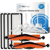 Set de piese de schimb pentru Xiaomi Mi Robot Vacuum S20+, S10+, X20+, X10+ (2x Perie principală, 4x Filter, 4x Perie laterală – albă)