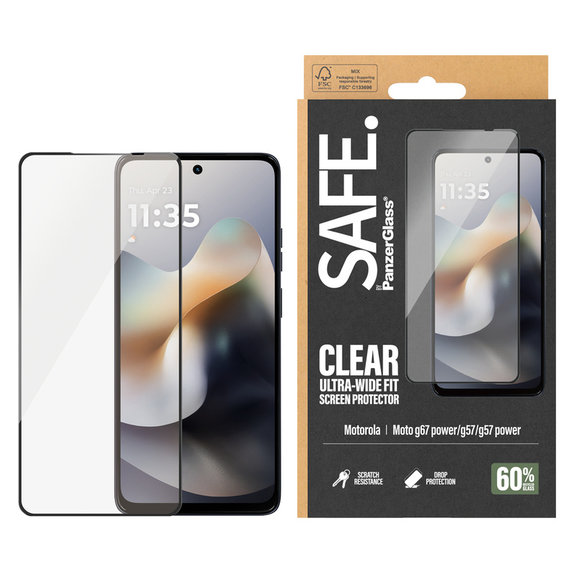Sticlă securizată UWF pentru Motorola Moto G57 Power 5G, Negru, SAFE by PanzerGlass