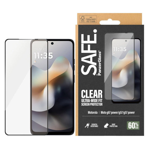 Sticlă securizată UWF pentru Motorola Moto G57 Power 5G, Negru, PanzerGlass