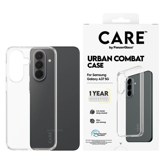 Caz Urban Combat pentru Samsung Galaxy A37, Transparent, PanzerGlass