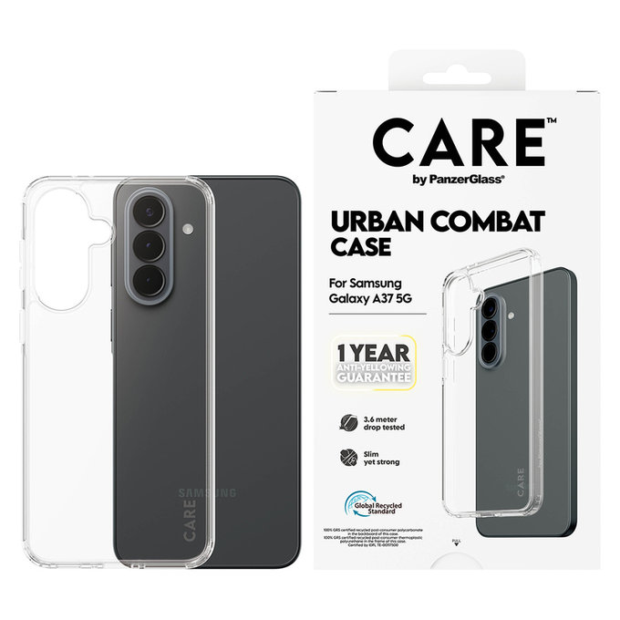 Caz Urban Combat pentru Samsung Galaxy A37, Transparent, PanzerGlass