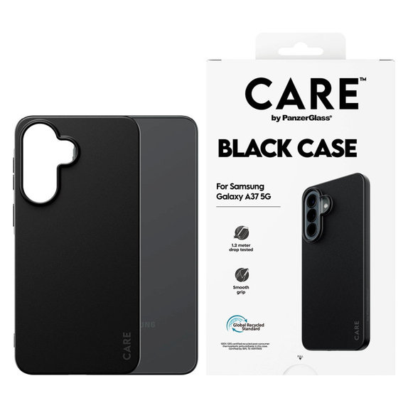 Caz TPU pentru Samsung A37, negru, CARE