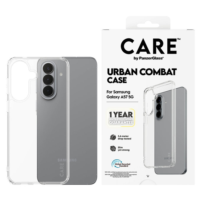 Caz Urban Combat pentru Samsung Galaxy A57, Transparent, PanzerGlass