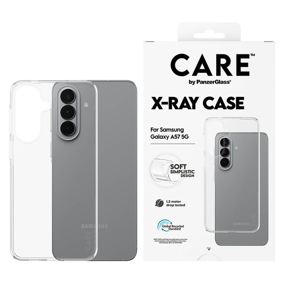 Caz X-Ray pentru Samsung Galaxy A57, Transparent, PanzerGlass
