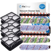 Set de piese de schimb pentru Bissell Crosswave 17132, 2225N, 2582N, 3551N (2x perie rotativă pentru covoare, 2 perechi de perii rotative pentru diferite suprafețe, 4x Filter)