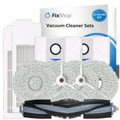 Set de piese de schimb pentru Ecovacs T20, T20 Max, T20 Pro (1x Perie principală, 2x Filter, 2x Perie laterală – albă, 4x Mop, 2x Sac de praf)
