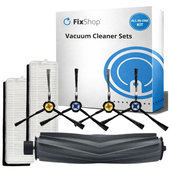 Set de piese de schimb pentru ETA Falco Smart, Silvercrest SSR A1 SSR AL1, Tesla Robostar T80 (1x Perie principală, 2x Filter, 4x Perie laterală)