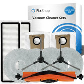 Set de piese de schimb pentru Xiaomi Mi Robot Vacuum S20+, S10+, X20+, X10+ (1x Perie principală, 2x Filter, 2x Perie laterală – neagră, 4x Mop, 2x Sac de praf)