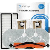 Set de piese de schimb pentru Xiaomi Mi Robot Vacuum S20+, S10+, X20+, X10+ (1x Perie principală, 2x Filter, 2x Perie laterală – albă, 4x Mop, 2x Sac de praf)