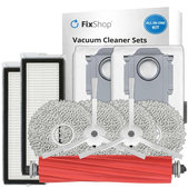Set de piese de schimb pentru Roborock Qrevo MaxV, Pro, S (1x Perie principală, 2x Filter, 2x Perie laterală, 4x Mop, 2x Sac de praf)