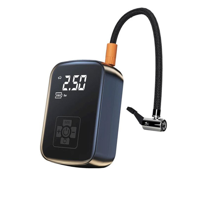 Compresor de aer fără fir cu afișaj digital, 150 PSI, negru