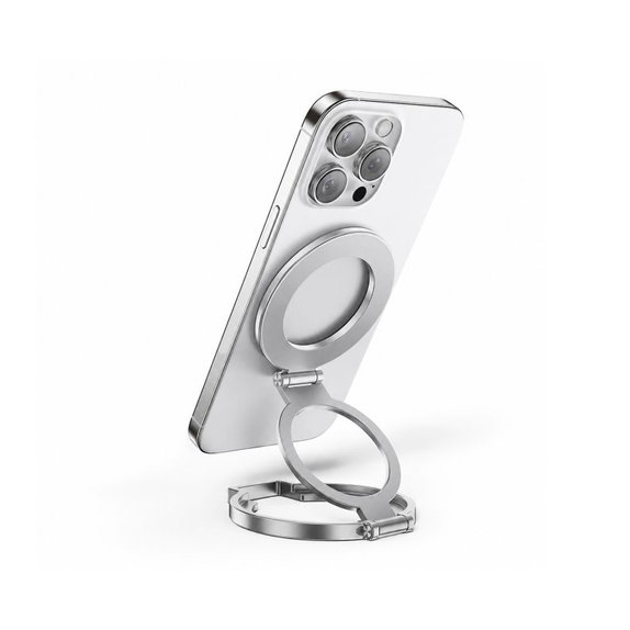 Inel magnetic pliabil pentru telefon, argintiu
