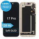 Ecran Soft OLED 120Hz pentru iPhone 17 Pro - Sticlă Tactilă + Ramă, DIAGNOSTIC
