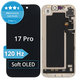 Ecran Soft OLED 120Hz pentru iPhone 17 Pro, Sticlă tactilă cu ramă, DIAGNOSTIC