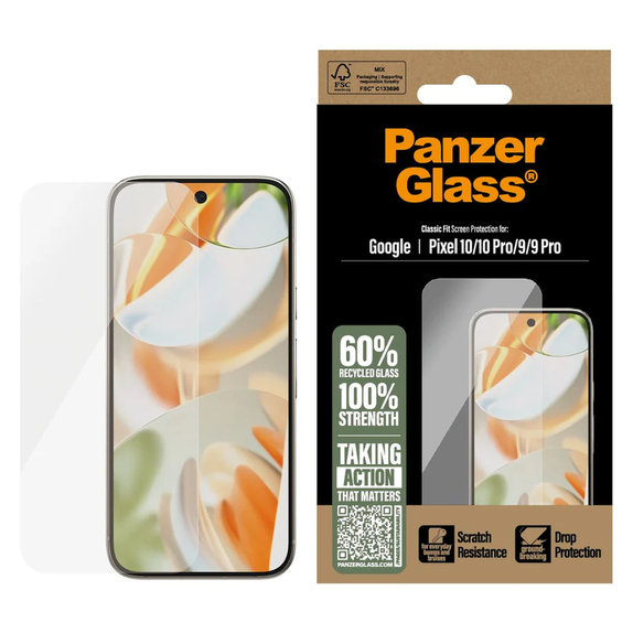 Sticlă securizată pentru Google Pixel 10/10 Pro/9/9 Pro, Transparent, PanzerGlass
