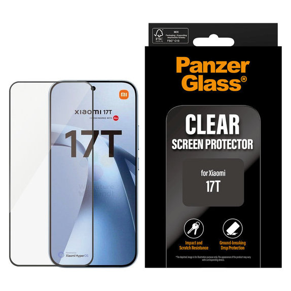 Sticlă securizată UWF pentru Xiaomi 17T, Negru, PanzerGlass