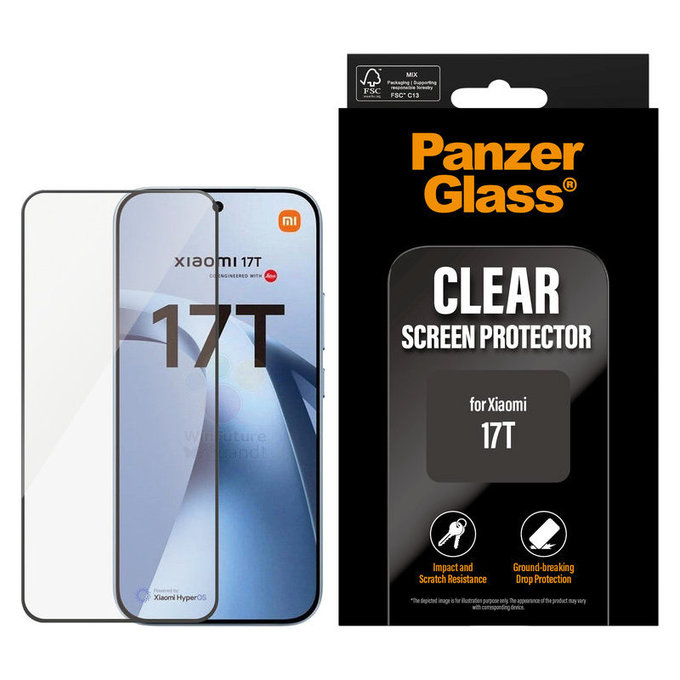 Sticlă securizată UWF pentru Xiaomi 17T, Negru, PanzerGlass