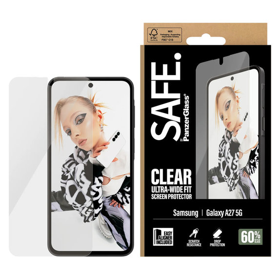 Sticlă securizată UWF cu aplicator pentru Samsung Galaxy A27, Transparent, SAFE by PanzerGlass