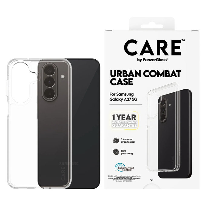 Caz Urban Combat pentru Samsung Galaxy A27, Transparent, PanzerGlass