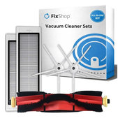 Set de piese de schimb pentru Xiaomi Roborock S5 Max, S6, S6 MaxV, S6 Pure, Xiaowa E3 (1x Perie principală, 2x Filter, 2x Perie laterală – albă)