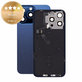 Sticlă carcasă spate pentru iPhone 15 Pro Max, Blue Titanium, Pulled A