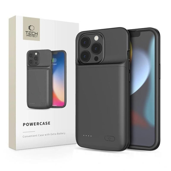 Power bank Powercase 4800mAh pentru iPhone 13 / 13 Pro, neagră, Tech-Protect
