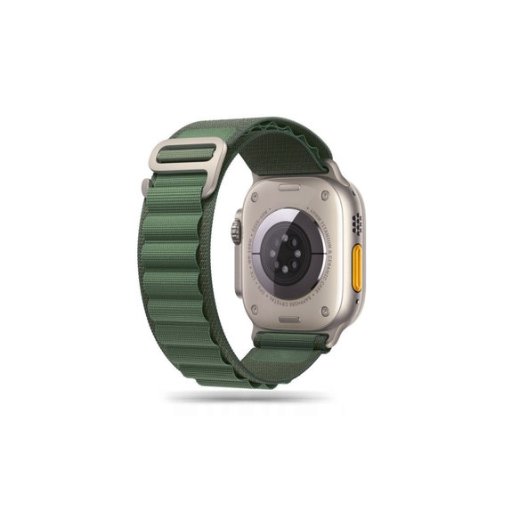 Curea Nylon Pro pentru Apple Watch 8 / 9 / 10 / 11 / SE / Ultra (44 / 45 / 46 / 49 mm), Military Green, Tech-Protect