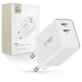 Încărcător de rețea C35W 2-PORT PD 35W, albă, Tech-Protect
