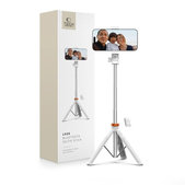 Selfie stick cu trepied L03S, albă, Tech-Protect