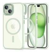 Husă MagMat MagSafe pentru iPhone 15, verde/transparentă, Tech-Protect
