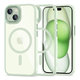 Husă MagMat MagSafe pentru iPhone 15, verde/transparentă, Tech-Protect