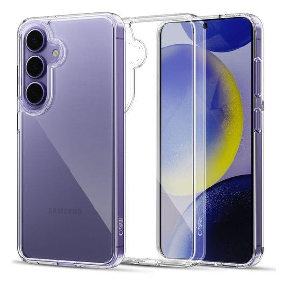 Husă FlexAir Hybrid pentru Galaxy S25, Clear, Tech-Protect