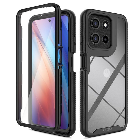 Husă Defense pentru Motorola Moto G15 / G15 Power / G17 / G17 Power / G05 / E15, neagră, Tech-Protect