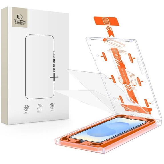 Sticlă securizată Quick Set+ 2-PACK pentru Samsung S24 / S25, transparentă, Tech-Protect